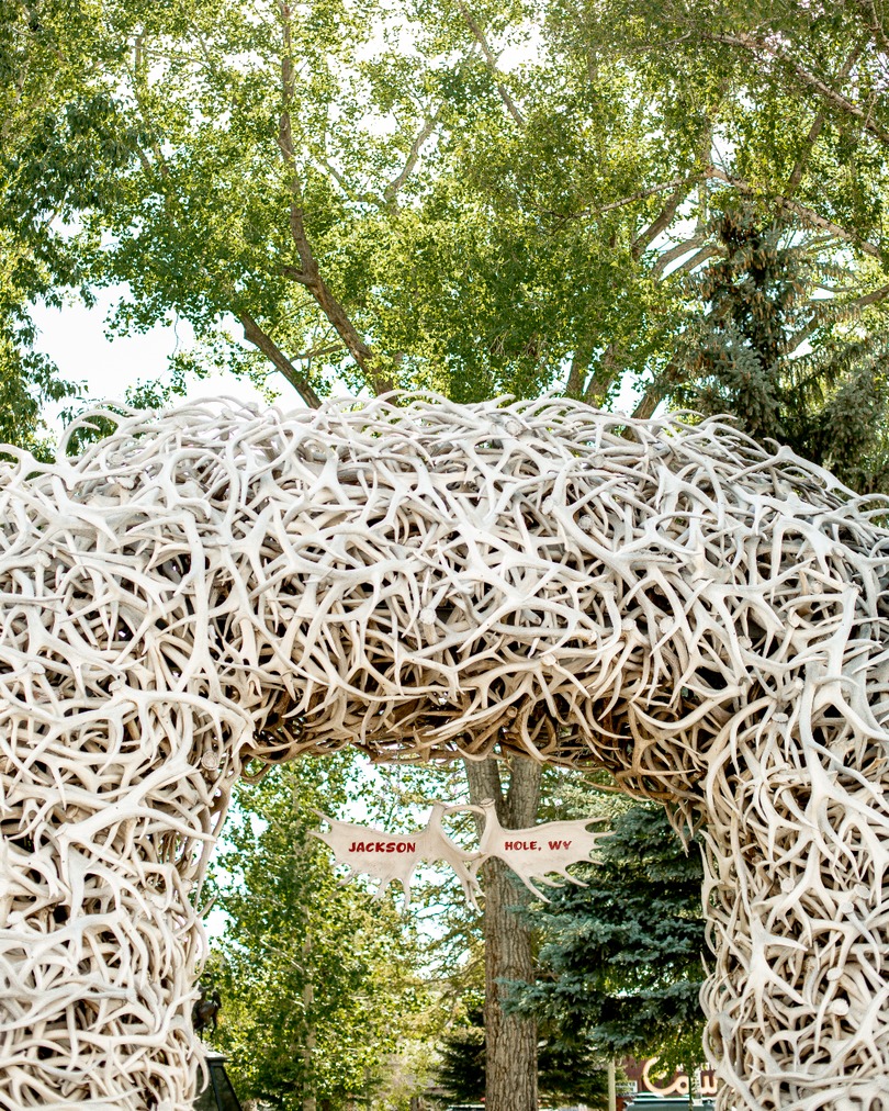 Jackson Hole town square elk antler arches 